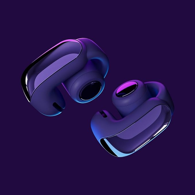 Bose Ultra Open Bluetooth Earbuds, True Wireless Earbuds with OpenAudio for Awareness, Clip On Design for Comfort, Immersive Audio, Up to 48 Hrs of Playtime, Midnight Violet - Limited Edition Color
