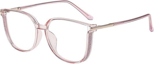 GUDVUE Oversized Blue Light Glasses, Computer Reading/Gaming/Phones Glasses, Anti Glare/UV400/Eye Strain, Large Square Frame