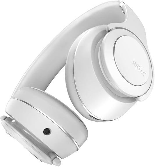 Bluetooth Headphones Over Ear, 90 Hours Playtime Wireless Headphone with 3 EQ Modes, Noise Isolating HiFi Stereo with Deep Bass, Microphone, Soft Earpads for Cellphone/PC