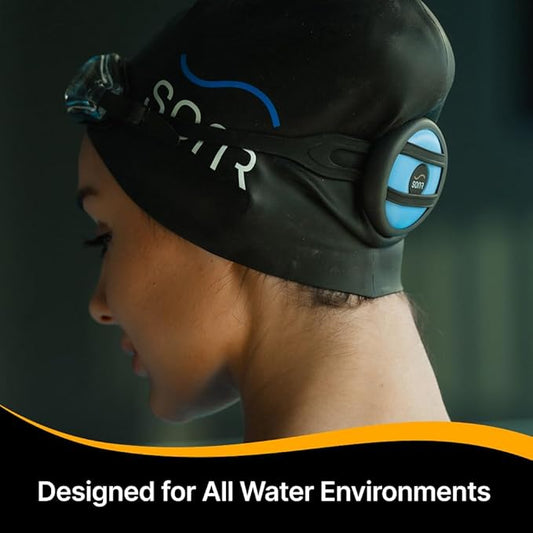 SONR Music 2-in-1 Bundle – Open-Ear Underwater Music Player for Swimmers & Storage case (Blue)