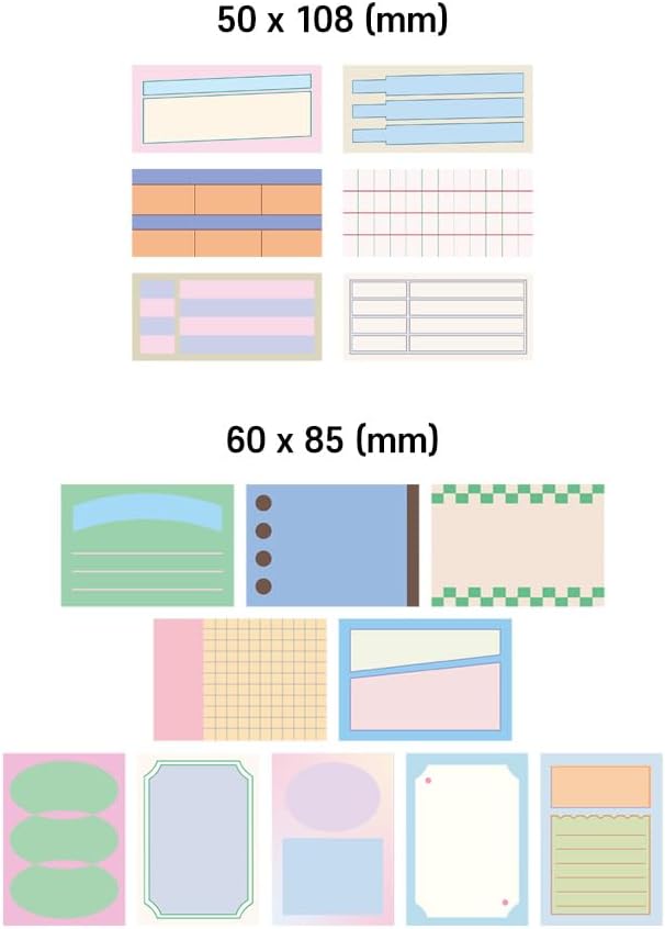 Monolike Message & Label Sticker Pack Series.2 (102Pcs) - Variety Pack, Journal, Scrapbook, Waterproof, Fancy Sticker