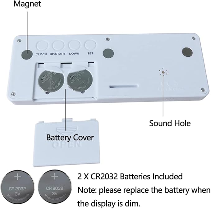 Digital Countdown Days Timer - White Upgraded Big 999 Days Count Down Clock with Stand Strong Magnetic Back for Vacation Retirement Wedding Holiday