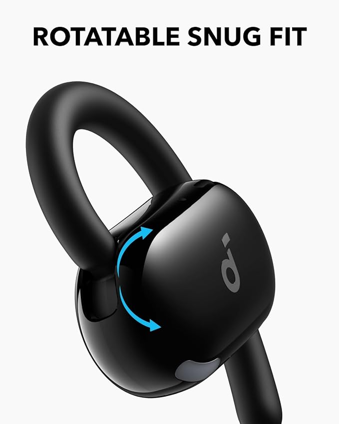 Soundcore V20i by Anker Open-Ear Headphones, Adjustable Ear Hooks, Ultra-Comfort, Snug Fit, Powerful Sound, Clear Calls, IP55, 36H Playtime, Bluetooth 5.4 Wireless Earbuds, Multipoint Connection