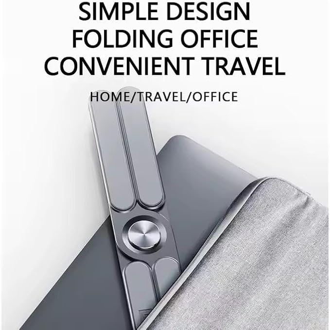 Laptop Stand, Ergonomic Aluminum Riser with 7 Adjustable Heights Foldable, Compatible with Laptop 10-15.6'' and Tablet