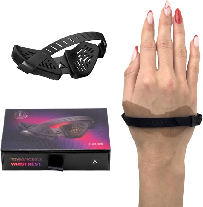 DELTAHUB Carpio G2.0 - - Advanced Ergonomic Right-Handed Gaming Wrist Rest for Mouse - Superior Support for Serious Gamers - Anti-Fatigue, Smooth Glide (Large, Right, Black)