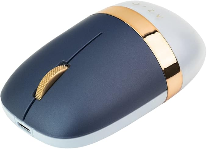 Azio IZO Wireless Optical Mouse - Bluetooth 3.0 & 5.0/2.4G RF-USB, Ambidextrous Design, PixArt PAW3212 Sensor, 1000/1600/2400 DPI, Rechargeable, PC & Mac