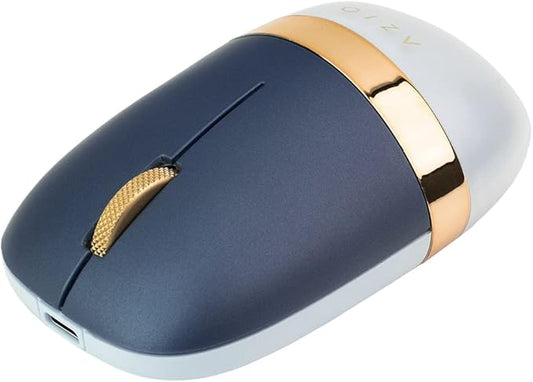 Azio IZO Wireless Optical Mouse - Bluetooth 3.0 & 5.0/2.4G RF-USB, Ambidextrous Design, PixArt PAW3212 Sensor, 1000/1600/2400 DPI, Rechargeable, PC & Mac