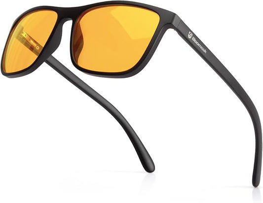 Bloomoak-99% Blue Green Light Blocking Glasses - Gaming Glasses - Anti Glare - Anti Fatigue -Suitable for Screens, Games, TVs