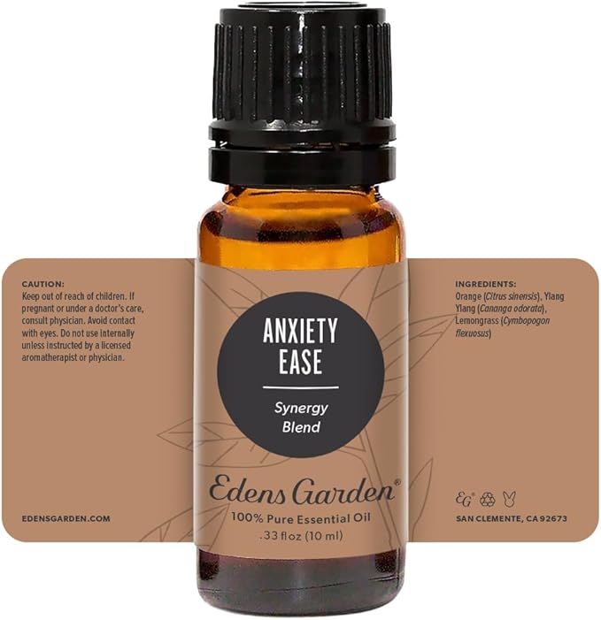 Edens Garden Anxiety Ease Essential Oil Synergy Blend, 100% Pure Therapeutic Grade (Undiluted Natural/Homeopathic Aromatherapy Scented Essential Oil Blends) 10 ml