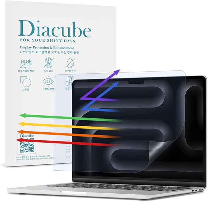 Anti Blue Light Matte Screen Protector for MacBook Pro 16" (2024 M4, 2023 M3, 2023 M2, 2021 M1) | Anti-Glare | Reducing Eye Fatigue with Blue Light Blocking Filter