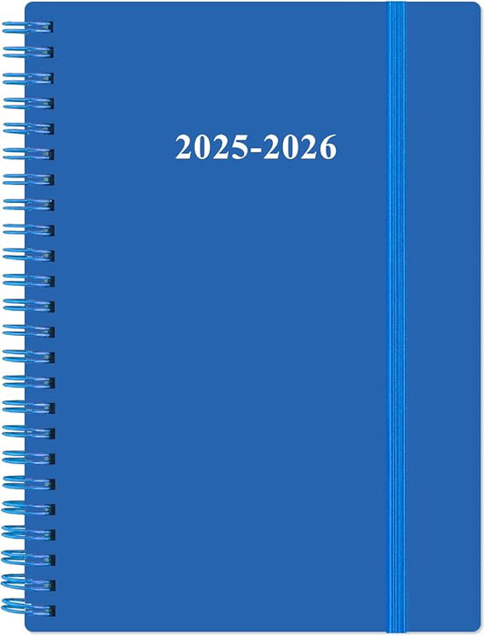 2025-2026 Planner - 18 Months Weekly & Monthly Planner from July 2025 - December 2026, Spiral Planners 2025-2026 with Elastic Closure, Inner Pocket, Medium 5.8" x 8.3", Blue