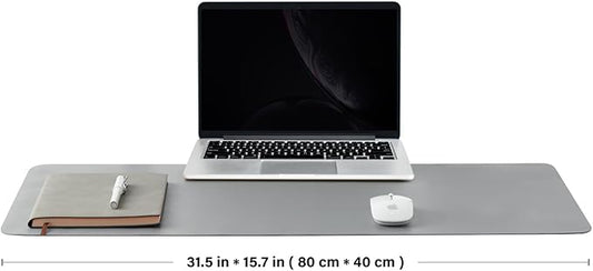 Cork Desk Mat - Dual-Sided Desk Pad for Office and Home - Desk Organization and Accessories - Ideal for Large Mouse Pad and Desk Mats on Top of Desks(Gray,80cmx 40cm)