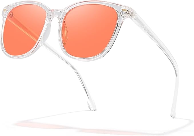 SODQW Gaming Blue Light Blocking Glasses for Men Women Reduce Eyestrain Orange Aviator Eyeglasses for Computer TV