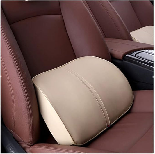 ZHONGLI Memory Foam Lumbar Support Pillow-Middle/Lower Back Support Cushion-Used for car Seats, Office Chairs, recliners, etc. (Beige)