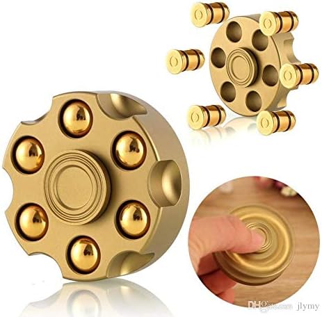 Alloy Metal Fidget Spinners Toy for Kids Adults- Cool Sensory Handheld Finger Hand Cube Spiner for Stress Relief, Desk Toys Gift for Office, Holiday Stocking Stuffer, Chirstmas Present Gold