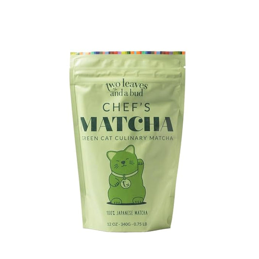 Two Leaves and a Bud Chef's Matcha Green Tea, 100% Japanese Culinary Matcha Powder, 1 Resealable Bag, 340g (12 oz)