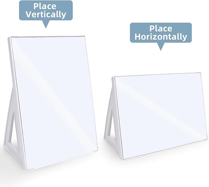 Magnetic Dry Erase Board White Board, 8.3'' x 5.8'', Small Stand-Up or Hangable Desktop Dry Erase White Board, Mini Dry Erase Whiteboard Easel for Desk with One Marker and Two Magnets