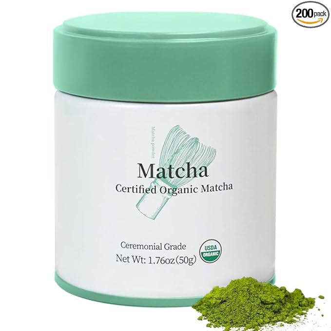 MatchAdmire Ceremonial Grade Zero-Burden Matcha Powder, Premium First Harvest USDA Certified Organic Green Tea Powder, Rich Flavor,100% Vegan with No Fillers,Radiation-Free Matcha(1.76oz/50g)