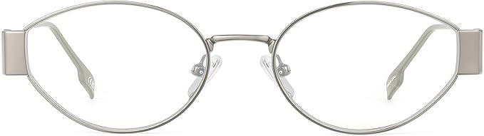 JIM HALO Trendy Oval Blue Light Glasses for Woman Men, Retro Round Computer Screen Blocker Glasses Eyes Protection UV400