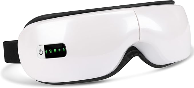 Eye Massager with Heat; Migraine Relief Mask Massager; Bluetooth Eye Mask for Dry Eyes; Relaxation with 5 Massage Modes and 180° Folding Design Gifts for Women/Man