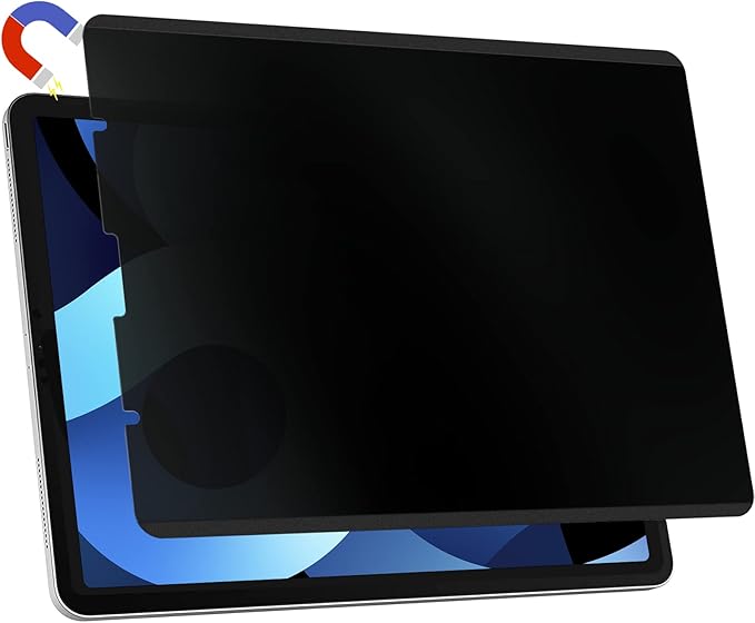 Magnetic Privacy Screen Protector for iPad Pro 11" 4th 3rd 2nd 1st Generation 2022 2021 2020 2018/ iPad Air 5/ Air 4 10.9" (2022/2020), Removable&Reusable Anti-Spy Anti-Glare Privacy Filter, Bubble Free