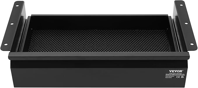 VEVOR Under Desk Drawer Slide Out, 16 inch Attachable Desk Drawer for Sit Stand Workstation, Hidden Under Counter Drawers for office Home, Black
