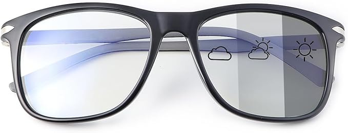 YIMI Photochromic Blue Light Blocking Glasses UV400 Sunglasses Spring Hinge Anti Eyestrain Computer Gaming Blue Light Screen Blocker Glasses Clear Lens Anti Glare Eye Protection Eyewear for Men Women