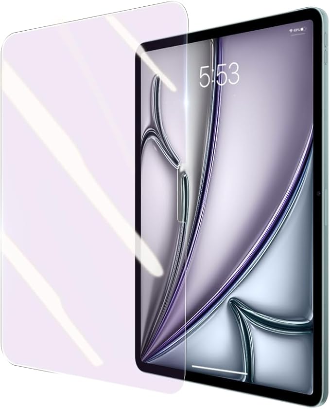 PERFECTSIGHT Anti Blue Light Screen Protector Compatible with iPad Air 11 Inch M3/M2 (7th/6th Generation, 2025/2024), Eye Protection Blue Light Filter, Anti Fingerprint Tempered Glass, 1 Pack