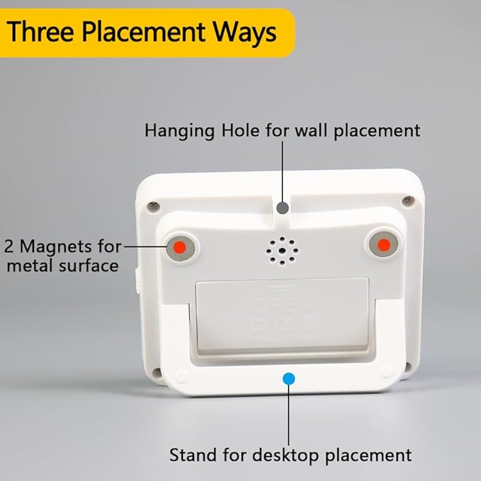 Digital Dual Kitchen Timer, 2 Groups Cycle Countdown Timer, ON/Off Memory Function, Loud Volume Flashing Light Alarm with Magnetic Back, Stand, Battery Included