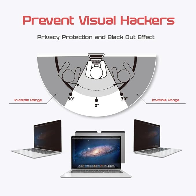 Computer Privacy Screen Filter for Widescreen Monitor - Anti-Glare, Blue Light Reduction, and Privacy Shield Protector - 23.8 Inch 16:9 Aspect Ratio