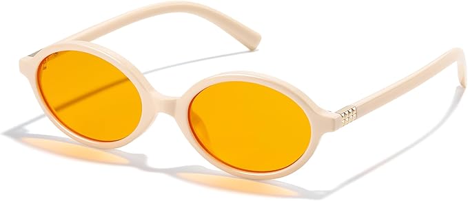 Trendy Amber Blue Light Blocking Glasses Orange Lens for Better Sleep,Computer Eye Strain Men Women Gaming Glasses