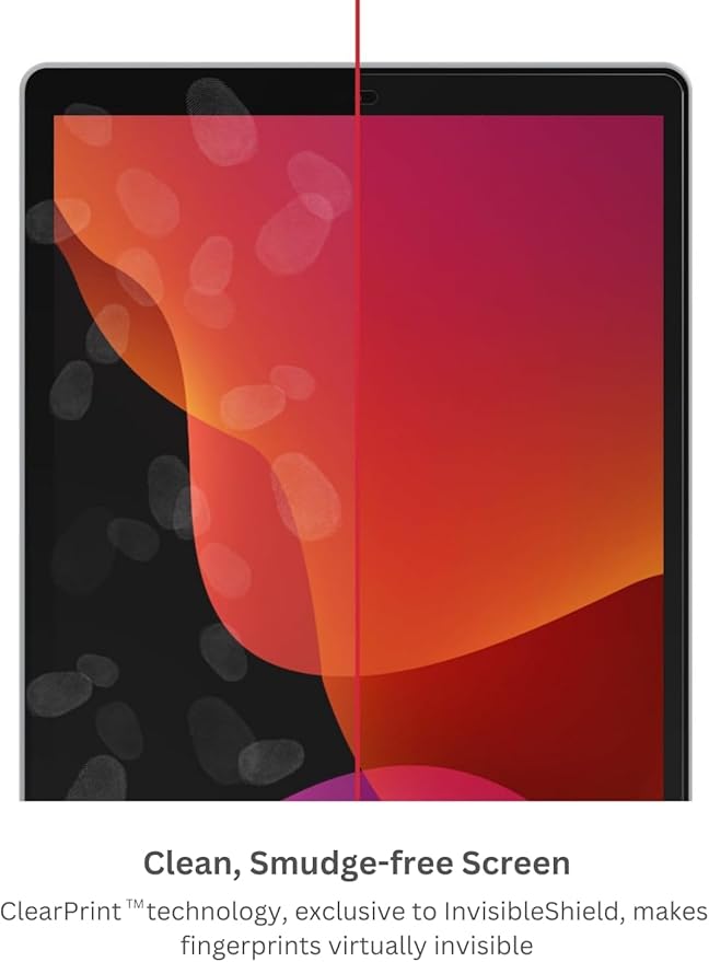 ZAGG InvisibleShield Glass iPad 10.2 Inch Screen Protector 9th Generation (Fits 8th/7th Gen) - 3X Stronger Scratch Protection, scratch protection, Anti-Fingerprint, Easy to Install