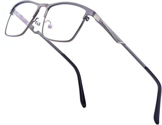 YIMI Mens Blue Light Glasses Men Computer Gaming BlueLight Blocking Glasses Metal Anti Eyestrain Clear Lens Eye Protection