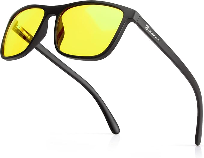 Bloomoak-99% Blue Green Light Blocking Glasses - Gaming Glasses - Anti Glare - Anti Fatigue -Suitable for Screens, Games, TVs