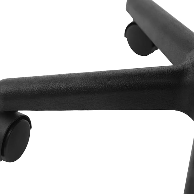 Adjustable Footrest with 360° Wheels & Height Adjustment – 100kg Capacity Steel & Nylon Foot Stool for Office, Home, Massage & Beauty – Black Modern Design