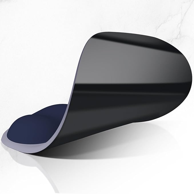 ITNRSIIET Ergonomic Mouse Pad, Cushioned Gel Wrist Rest, Non-Slip Base, Smooth Surface, Cute Multi-Color, 9.5 x 8.2 in, Gray Blue Gradient