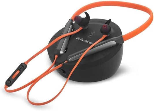 Avantree Medley Clear - Wireless Earbuds for TV Listening & Watching with Transmitter & Charging Dock, Clear Dialogue, Enhanced Volume, Soundbar Passthrough, 20H Bluetooth Neckband Headphones