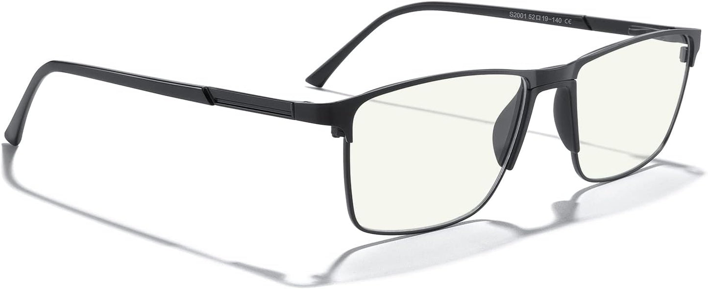 MERRY'S Fashion Blue Light Blocking Glasses - Reading Glasses Metal Frame Spring Hinge Readers for Men Eyeglasses