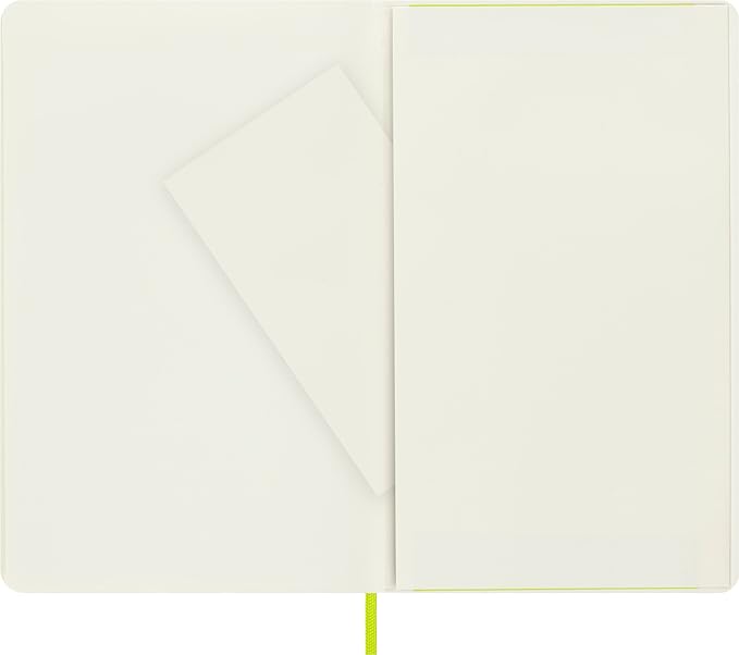 Moleskine Classic Notebook, Soft Cover, Large (5" x 8.25") Plain/Blank, Lemon Green, 192 Pages