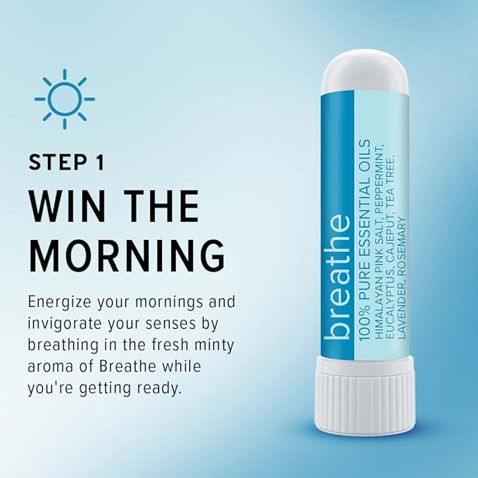 MOXE Daily Aromatherapy Nasal Inhalers Set, All Day Aromatherapy, Therapeutic Grade Essential Oils, Easy & Safe, Leakproof, Portable, Clear Congestion, Improve Energy, Naturally Calming & Relaxing