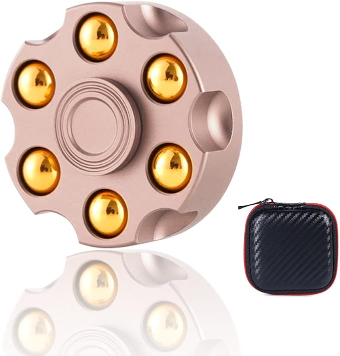 Roulette Fidget Spinner, Fidget Toys Adults Anxiety Relief Stress Relief Toy Desk Toys for Office for Adults Fidget Toys Teens Classroom (Rose Gold)