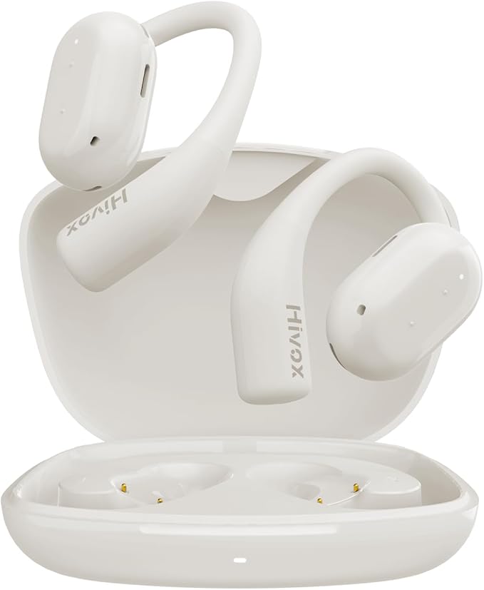 Open Ear Earbuds,Wireless Headphones with Earhooks,Earphones Wireless Bluetooth Air Conduction,Ultra-Comfort,Clear Calls,30H Playtime,IP54 Waterproof