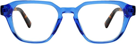 TIJN Blue Light Blocking Glasses for Women Men TR90 Rectangle Frame and Chic Preppy Style Computer Screen Glasses, Trevis