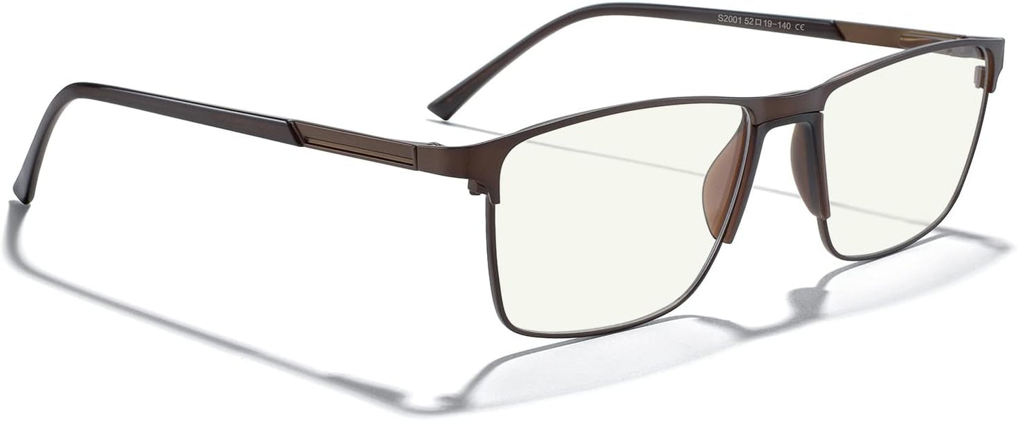 MERRY'S Fashion Blue Light Blocking Glasses - Reading Glasses Metal Frame Spring Hinge Readers for Men Eyeglasses