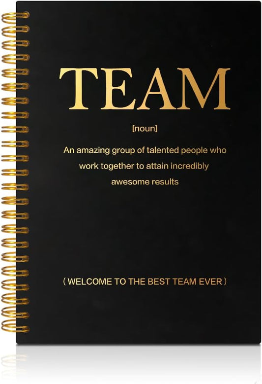 Team 160 Blank Pages Spiral Notebook, New Job Gifts for Employee, New Employee Welcome Gifts, Employee Thank You Gifts, Team Appreciation Gifts for Coworker Colleagues