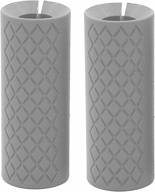 Thick Dumbbell & Barbell Grips for Weightlifting - High-Density Silicone Rubber, Non-Slip Gym Grips for Muscle Growth, Hand Stress Relief, Arm Blaster Adapter (1 Pair)