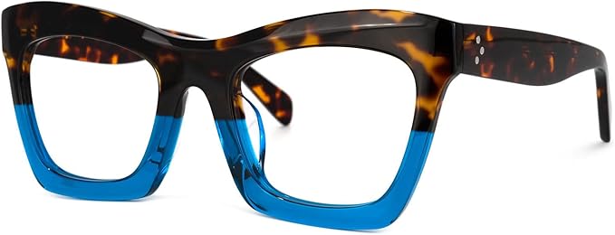 VOOGLAM Stylish Rectangle Blue Light Blocking Glasses for Women Anti Eyestrain Dry Eyes Eyewear Sienna