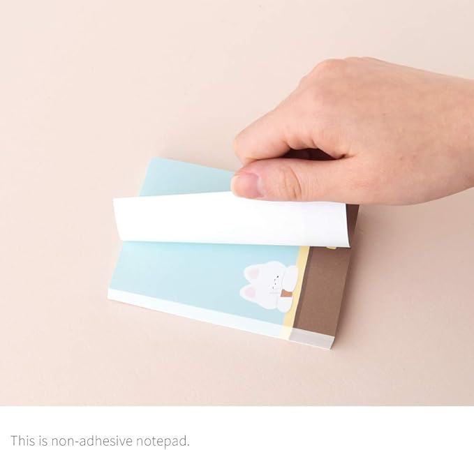 Monolike Memopad Gureum's Daily Life design SET - 4 Packs, 4 Different Designs, 100 Sheets Per Pad, Total 400 Sheets, Note pads, Writing pads