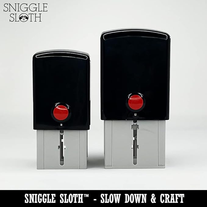 Blank Calendar Monday Start Goal Habit Tracker Self-Inking Rubber Stamp Ink Stamper - 1 Inch Small - Orange Ink