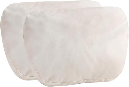 2PCS Car Pillow for Car Neck Pillow for Driving Seat Lumbar Support Soft Cushion with Extra Filling Accessories Back Support for Travel Nap and Trips Sleeping(Beige, Head)